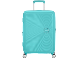 Maleta De Viaje AMERICA TOUSRISTER Soundbox (Média - 67Cm - Expansível - 4 Rodas - 3,7 Kg) Azul Piscina