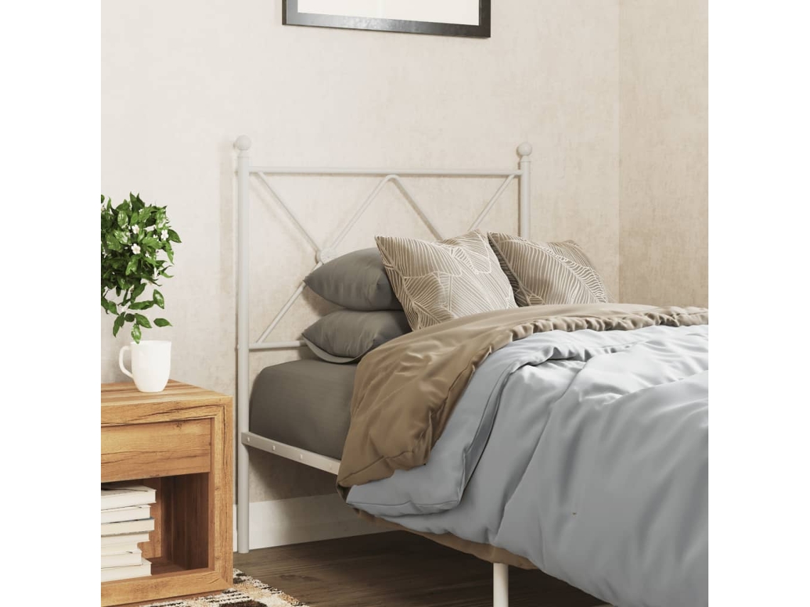 Cabecero De Metal Blanco 80 Cm