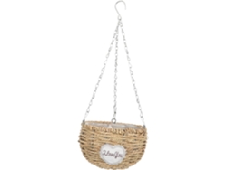 1 Maceta Colgante Tejida Con Cadena Y Cesta Decorativa