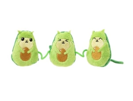 Peluche FUZZYARD 3 Aguacates Con Catnip Para Gatos 15X6 Cm