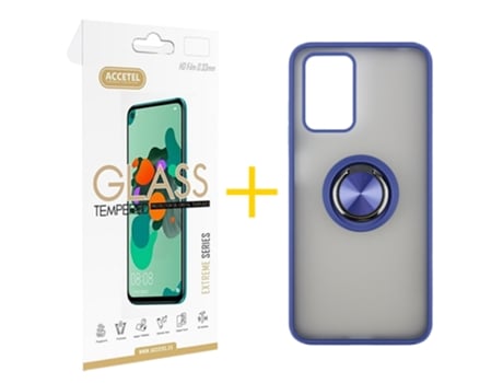 Kit Carcasa + Protector de Pantalla para Xiaomi Redmi 10 2022 ACCETEL Azul