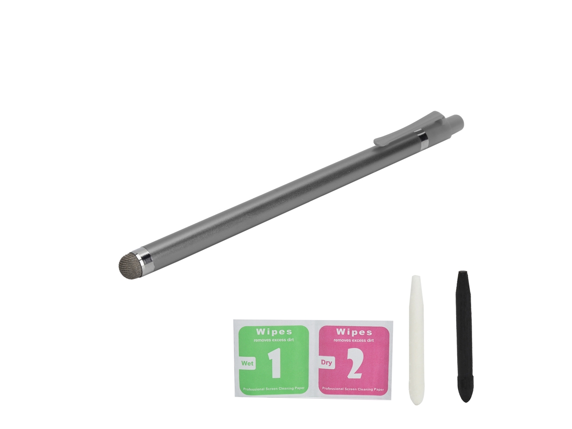 Lápiz táctil de aleación de aluminio de alta precisión para teléfonos móviles y tabletas iOS/Android, color gris dorado claro.