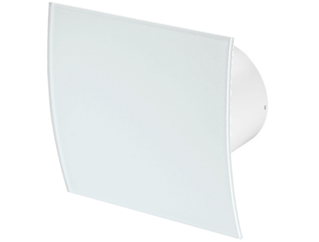 Ventilador extractor con temporizador de 100 mm, panel frontal de cristal blanco, ventilación de techo y pared ESCUDO AWENTA