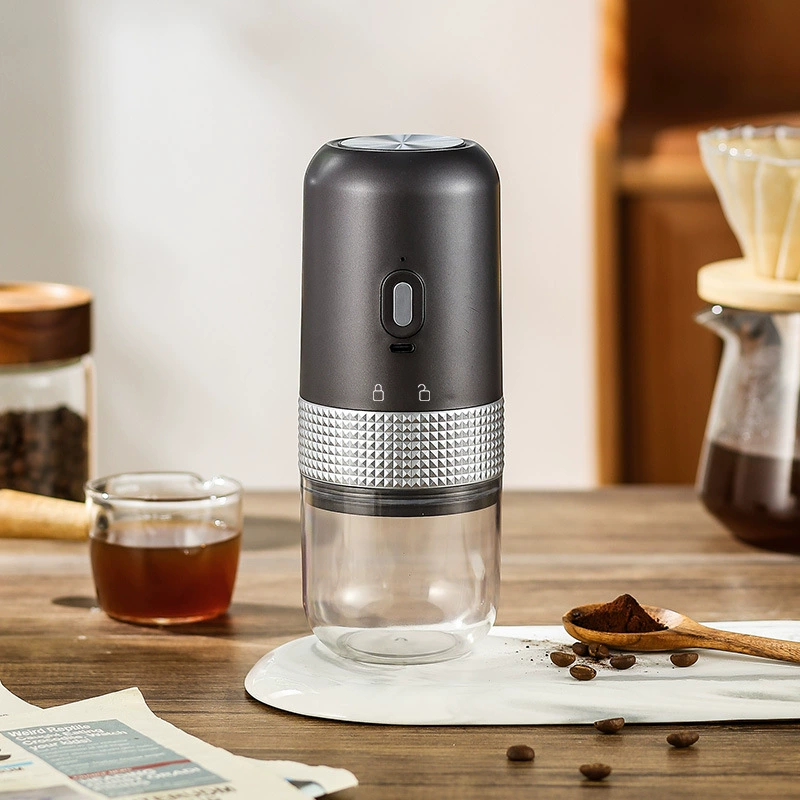 Cafetera portátil, molinillo de café manual italiano, molinillo de café eléctrico Mdug (gris)
