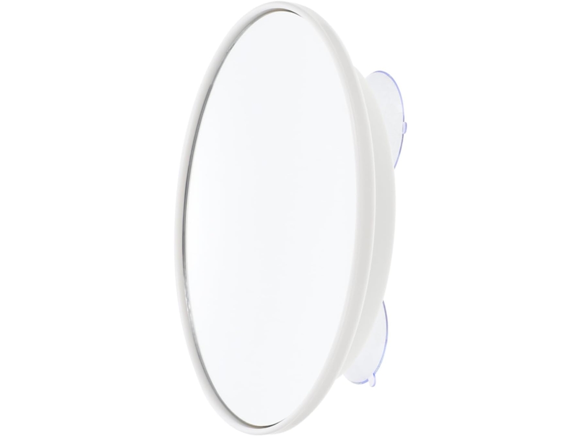 Miroir De Maquillage À Ventouse 150 Mm Grossissement 10x Blanc Plastique Baño Fixation M...