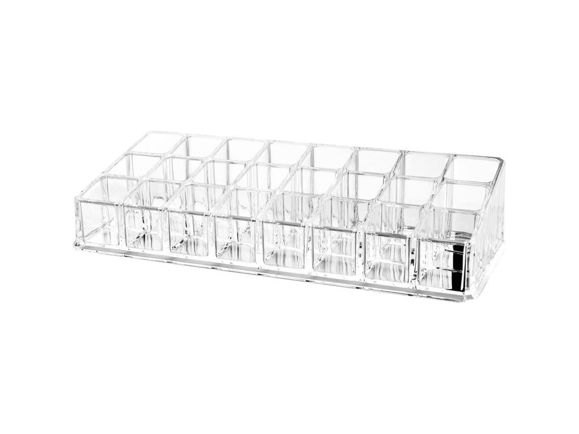 2026-support De Rouge À Lèvres En Acrylique Transparent Avec 24 Compartiments Pour Organiser Maquillage Bijoux Et Accessoires Petits