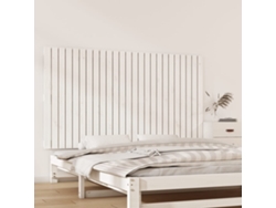 Cabecero De Cama Pared Madera Maciza Pino Blanco 159,5x3x90 Cm