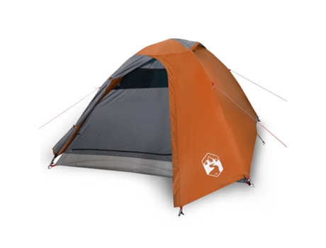 Tienda de campaña para 2 personas VIDAXL impermeable gris y naranja