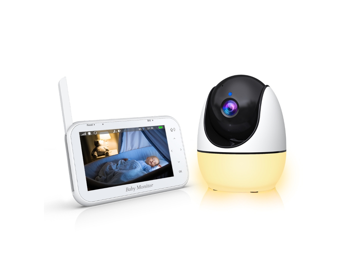 YUYSAN Abm200S Baby Monitor Monitor de bebé inalámbrico con pantalla de 4,3 pulgadas e intercomunicador de voz en pantalla con luz nocturna