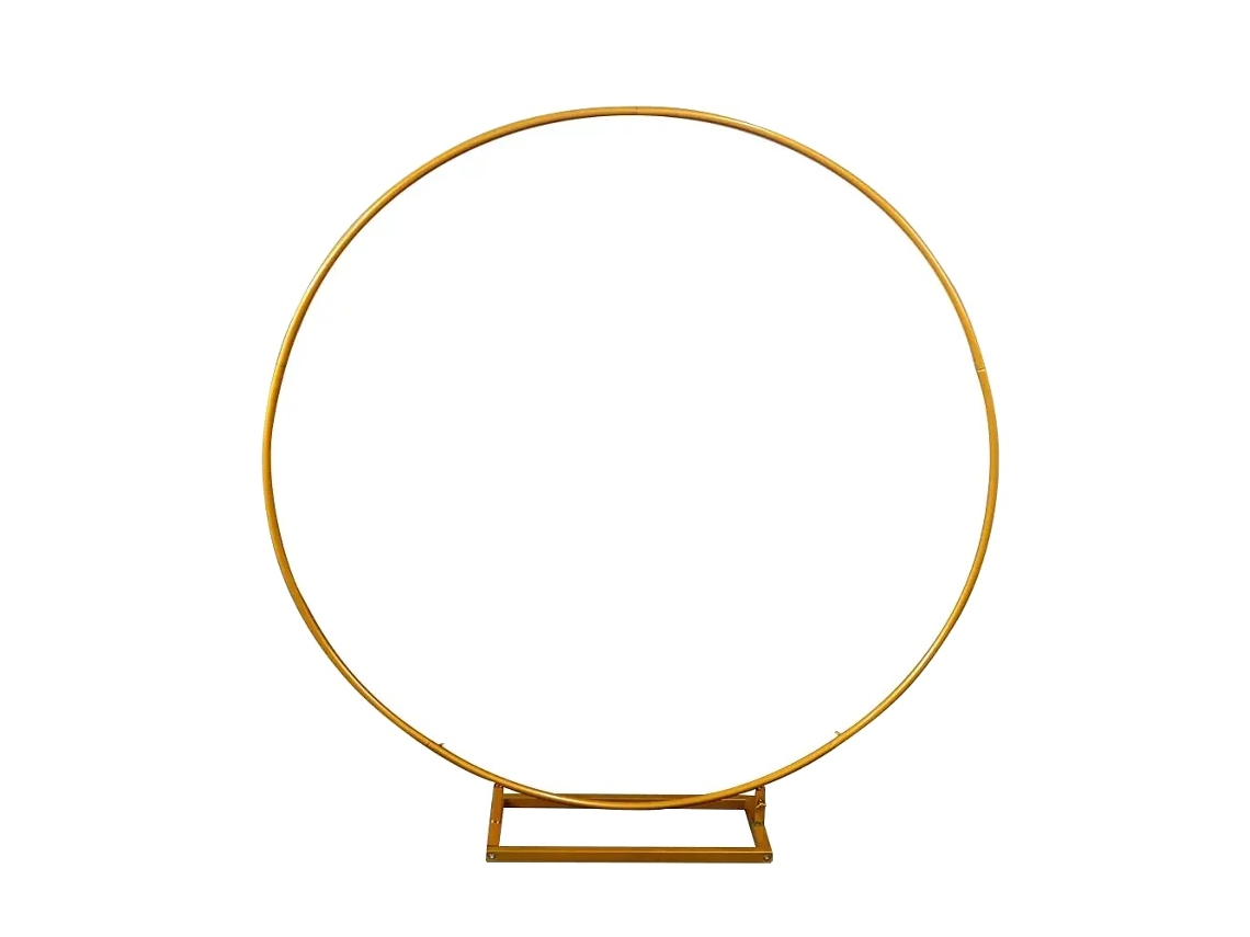 Soporte circular de metal, 2 m, versátil para bodas y fiestas, amarillo fluorescente, 2,2 m OEM (7,2 pies)