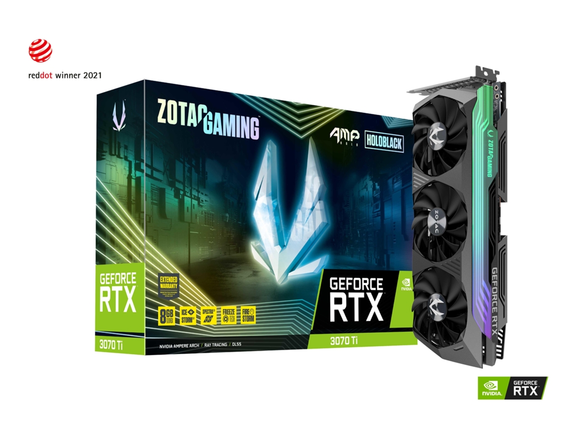 Tarjeta Gráfica ZOTAC GeForce RTX 3070 Ti (NVIDIA - 8 GB GDDR6X)