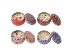 4 Velas De Aromaterapia Con Flores Secas Y Aroma Duradero