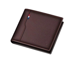 Cartera Delgada Para Hombre, Duradera, Con Múltiples Compartimentos, 381 Marrón