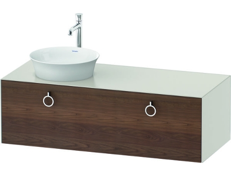 DURAVIT Tulip blanco, mueble de baño colgado en la pared, ancho 1300 x profundidad 550mm, con 1x extraíble, con tirador, WT4982L