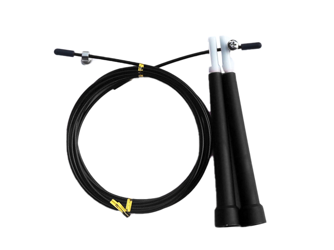 Cuerda De Saltar De Acero Ajustable Para Niños, Adultos, Hombres, Mujeres, Entrenamiento, Fitness, Ejercicio, Color Negro.