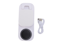 -soporte Para Teléfono Con Altavoz Bluetooth Inalámbrico Sonido Hd Plegable Para Uso En El Hogar Blanco