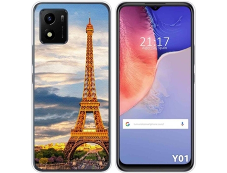 Carcasa Vivo Y01 TUMUNDOSMARTPHONE Dibujos Paris Multicolor