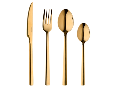 Set de Vajilla BERGNER Sofia (Champán - Champagne - Acero Inoxidable - 24 Piezas)