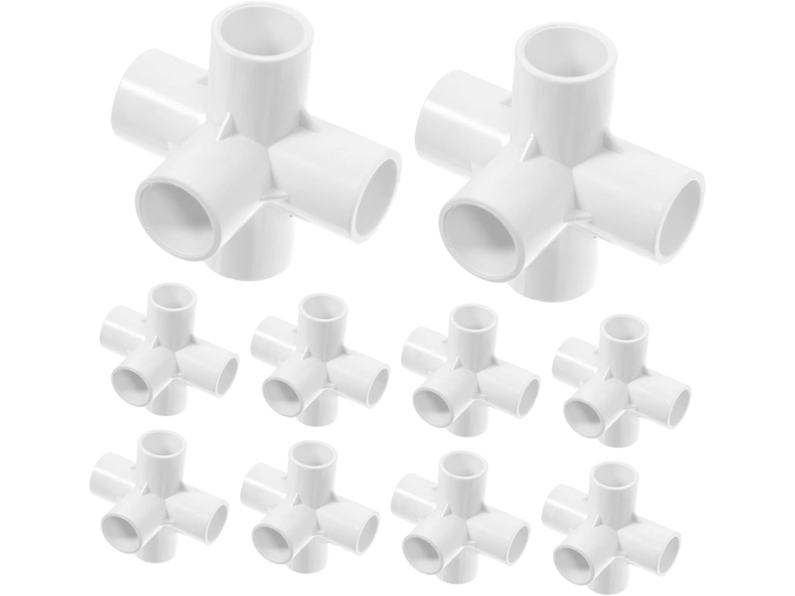 10 Piezas De Accesorios De Pvc En Pulgadas Para Invernadero, Conectores De Muebles, Codos Y Tes.