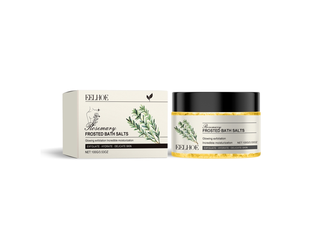 Sal exfoliante gruesa de romero para el baño