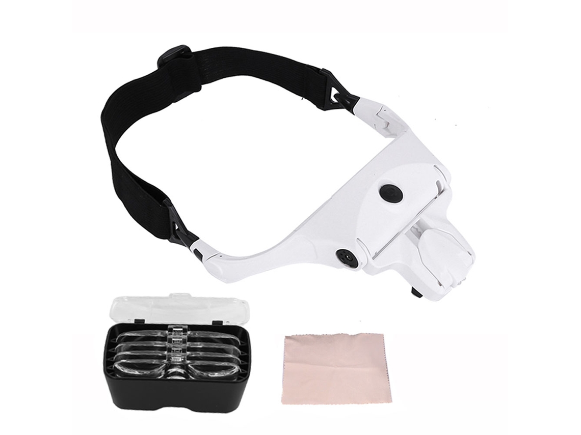 Lupa Portátil Con 2 Led, Recargable Por Usb, 5 Lentes Ajustables (1x-3.5x) Y Enfoque Variable.
