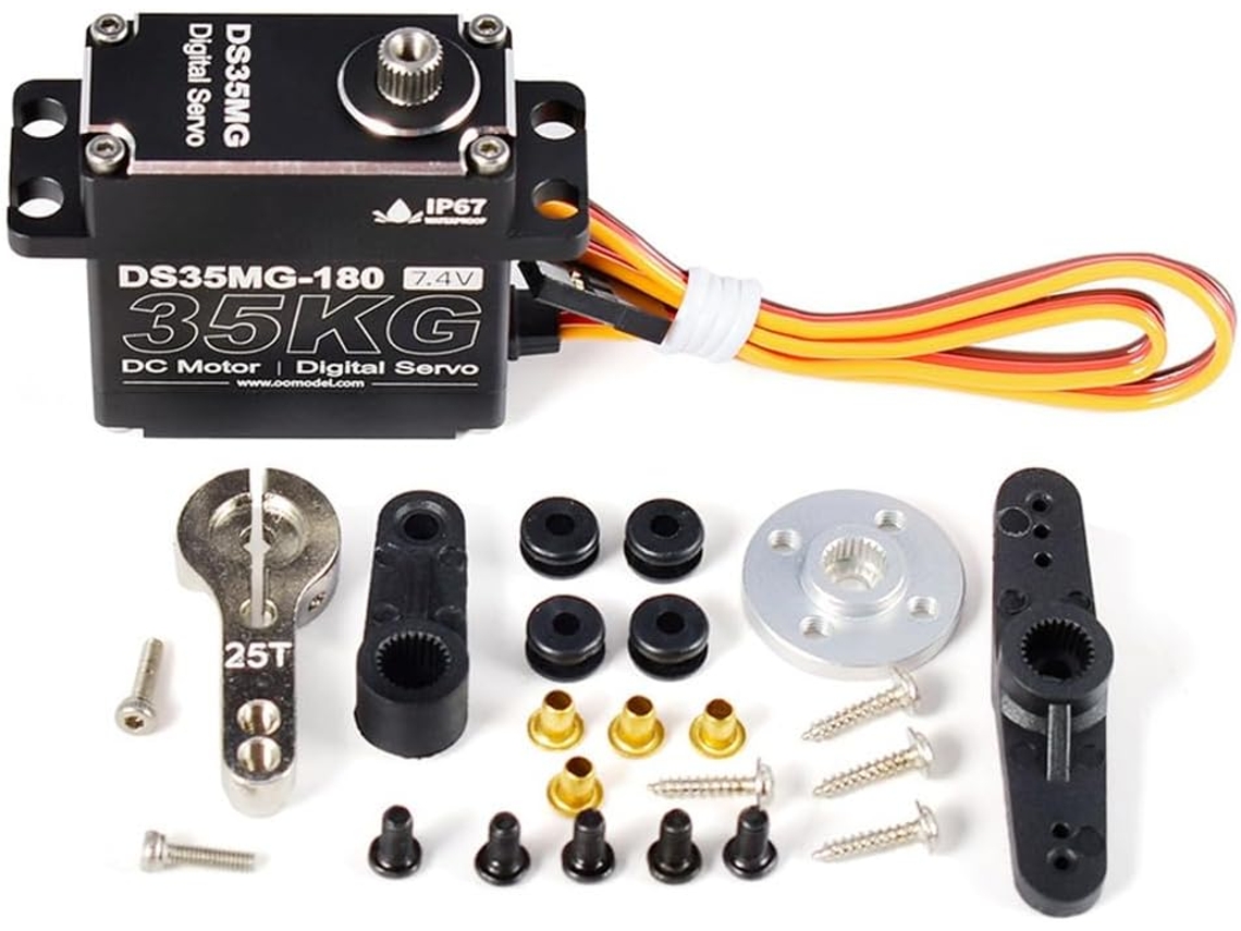 Servo Rc Impermeable De 25 Kg, Engranajes Metálicos Digitales De Alto Torque Para Coches Rc Y Robots.