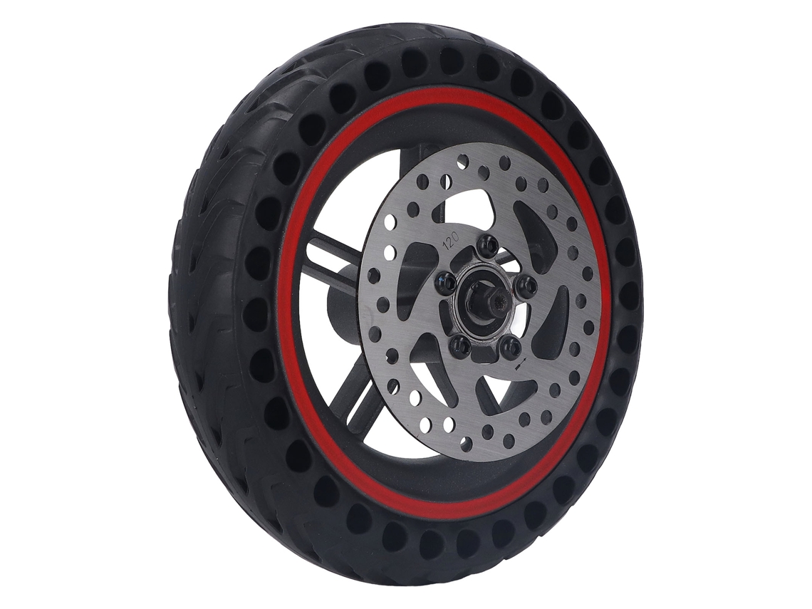 Rebe-asamblea De Rueda Trasera Para Patinete Eléctrico Xiaomi Pro Pro2 M3 Neumático Celular Freno De Disco 120mm Rojo