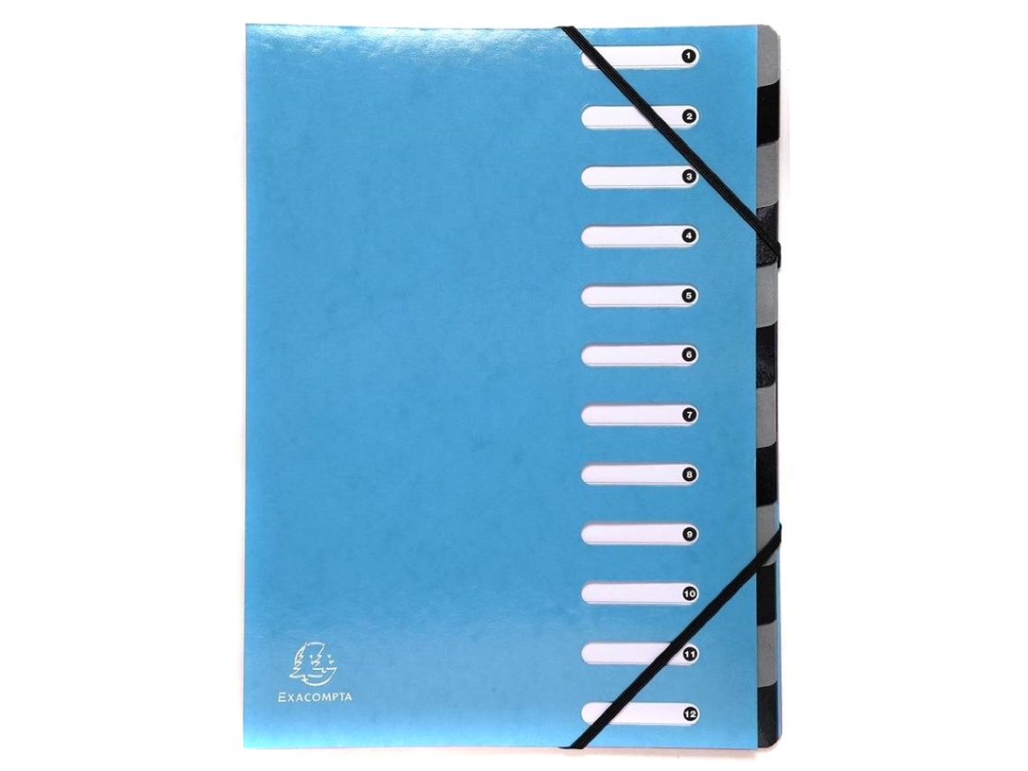 Separador EXACOMPTA (A4 - Cartón - Azul Claro - 12 Secciones)