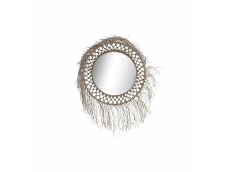 Espejo de pared DKD Home Decor Cristal Natural Cuerda (60 x 4 x 60 cm)