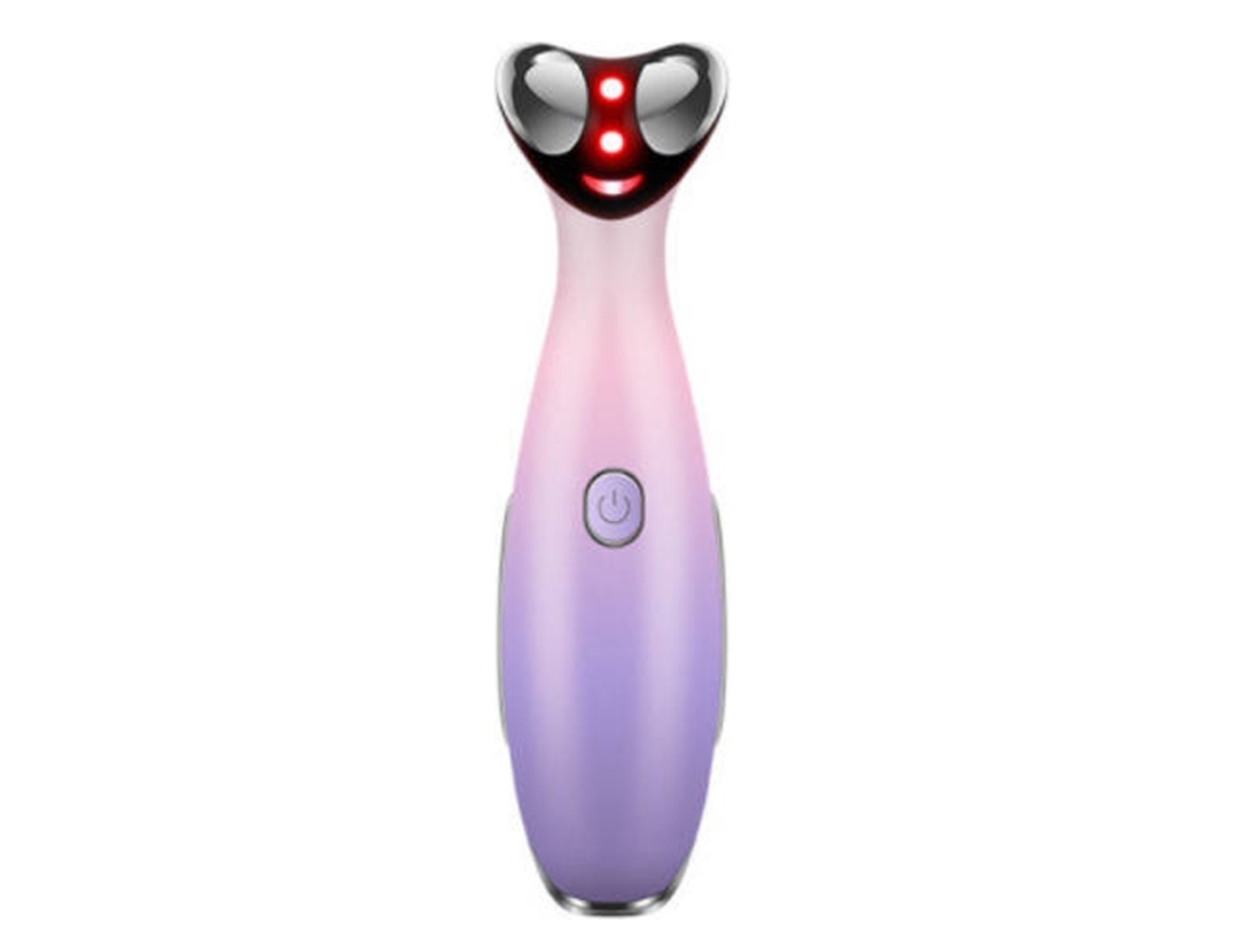 Masajeador eléctrico 3 en 1 para ojos y rostro, reafirmante y lifting, antienvejecimiento, eliminador de arrugas, morado Yemaesre