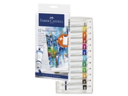Tinta acrílica FABER-CASTELL en tubo Caja de Cartón con 12