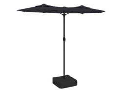 Sombrilla VIDAXL Negro (316x240 cm)