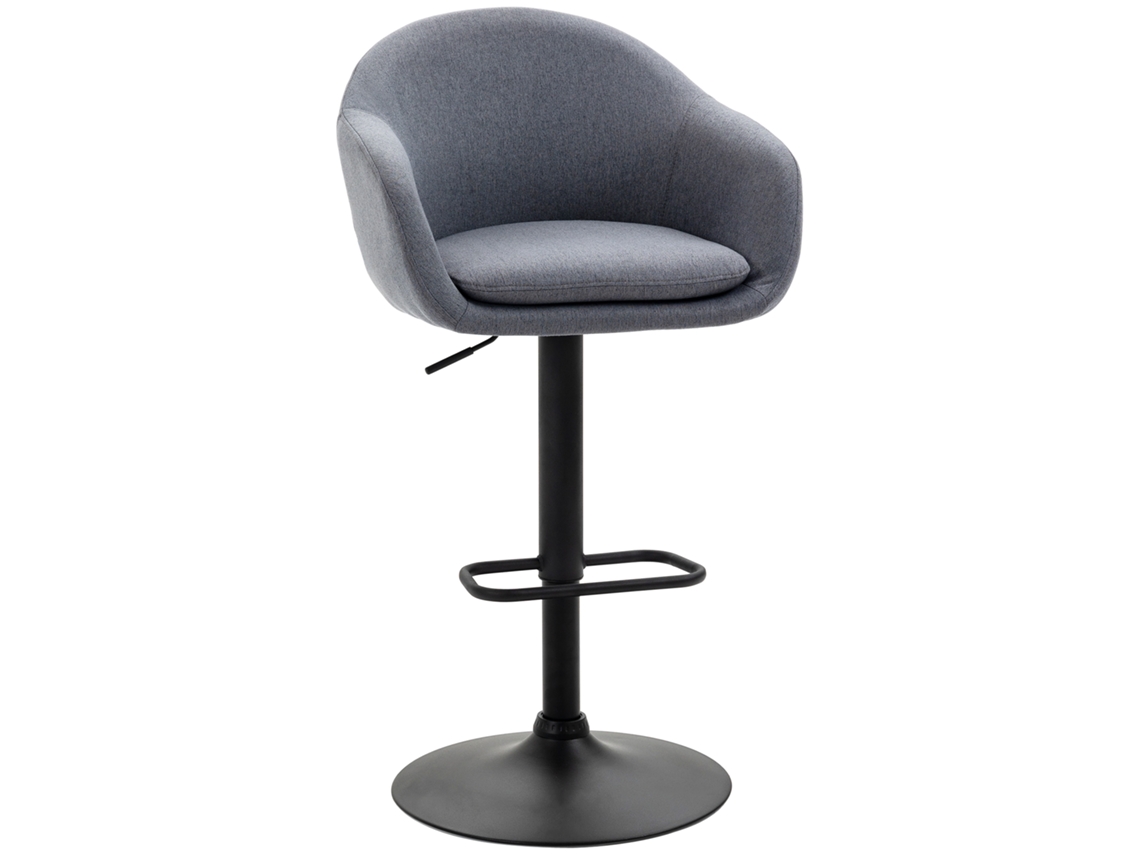 Taburete Alto Regulable, Color Gris Lino, 110 Kg