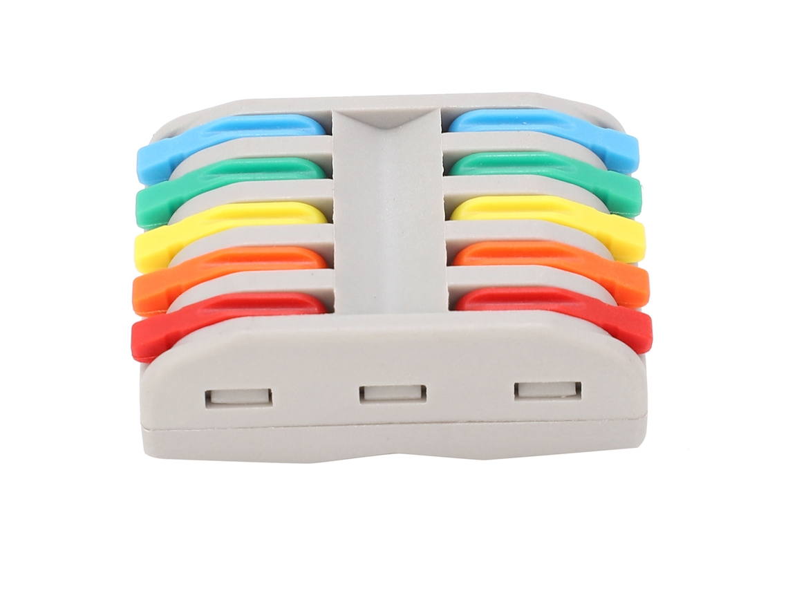 Yncm2026-5pcs Conector Terminal De Cable Rápido Spl Bloque Pinza Para Cable Duro Flexible Multi Color Spl‑5