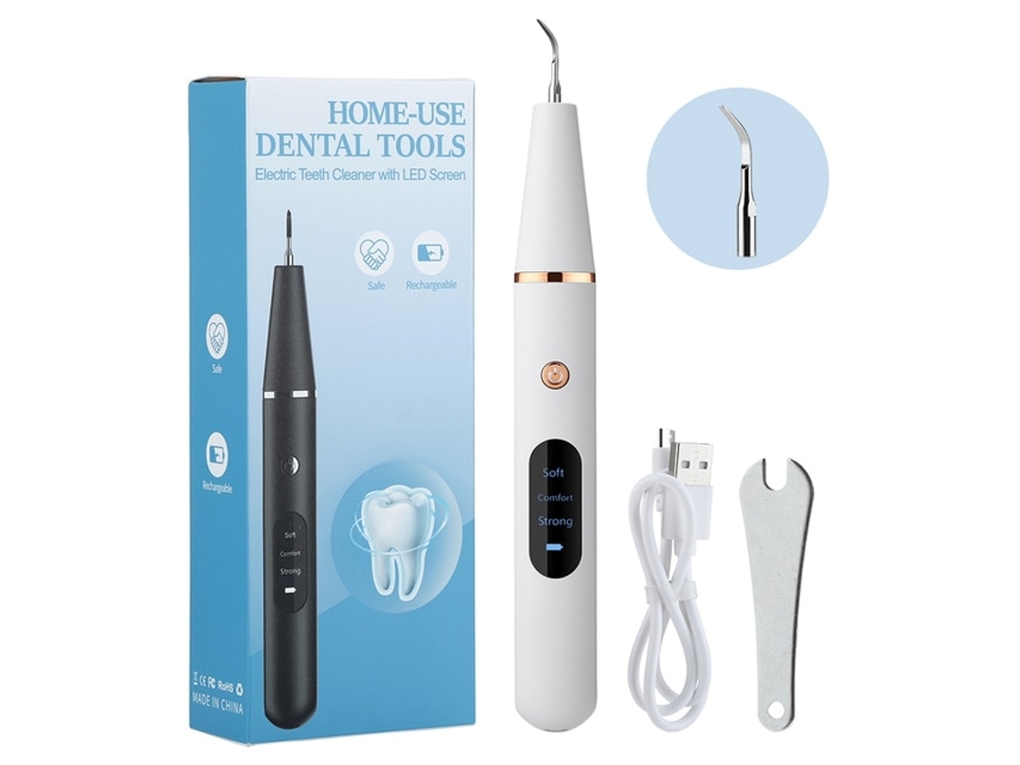 Irrigador Bucal Eléctrico Compacto De Color Blanco, Ideal Para La Limpieza Y Apto Para Encías Sensibles.