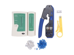 Kit De Herramientas De Crimpado Rj45, Crimpadora De Terminales Para Cables Cat5 Y Cat6, Conectores 8p8c