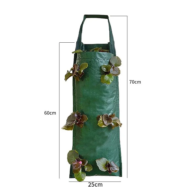 (verde) Bolsa Multifuncional Colgante Para El Cultivo De Fresas, Cultivo Invertido