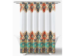 - 16t004413 Cortina Bohemian Meadow Con Forro De Peva Y Anillas, Juego Completo De 14 Piezas...