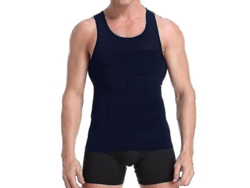 2026-camiseta De Compresión Para Ginecomastia Hombre Entrenador De Cintura Control Abdominal Postura Fitness