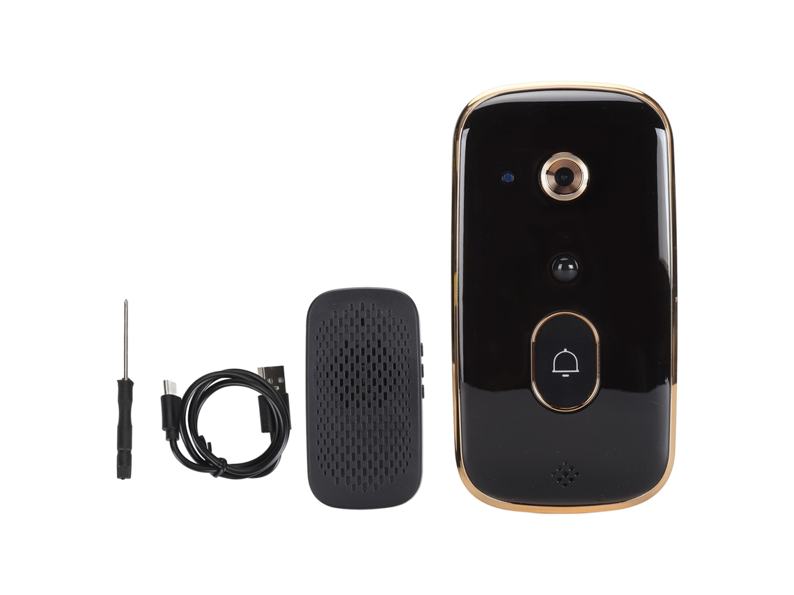 Timbre De Puerta Inteligente Wifi Con Vídeo, Audio Bidireccional, Visión Nocturna, Detección De Movimiento Y Almacenamiento En La Nube