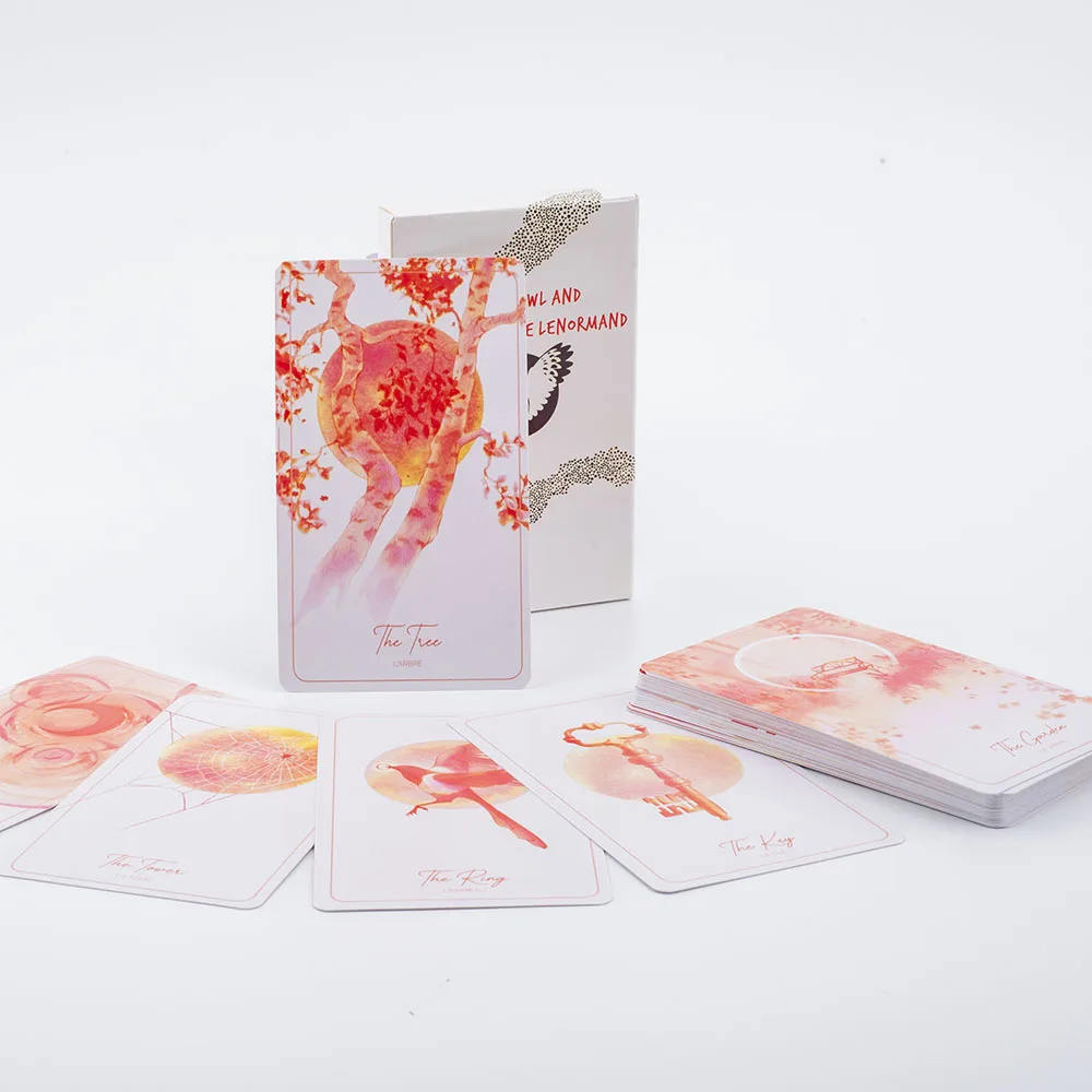 Cartas del oráculo Búho y Urraca Renoman, con guía en PDF, 36 cartas en total, 10,3 x 6 cm. MDUG