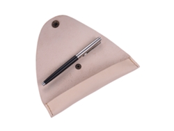 Estuche de cuero antiguo hecho a mano para pluma estilográfica con lápiz óptico, 7 x 1,2 pulgadas, sin marca.