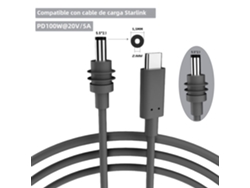 Cable mini USB C a D para Starlink Space X (2/3/5 m), resistente al agua, con protección contra sobrecargas y cortocircuitos. Cable mini USB C a CC Vayotoy.