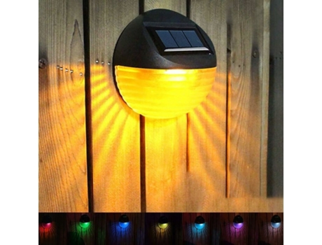 Juego de 4 faroles solares de exterior para jardín o escalera.