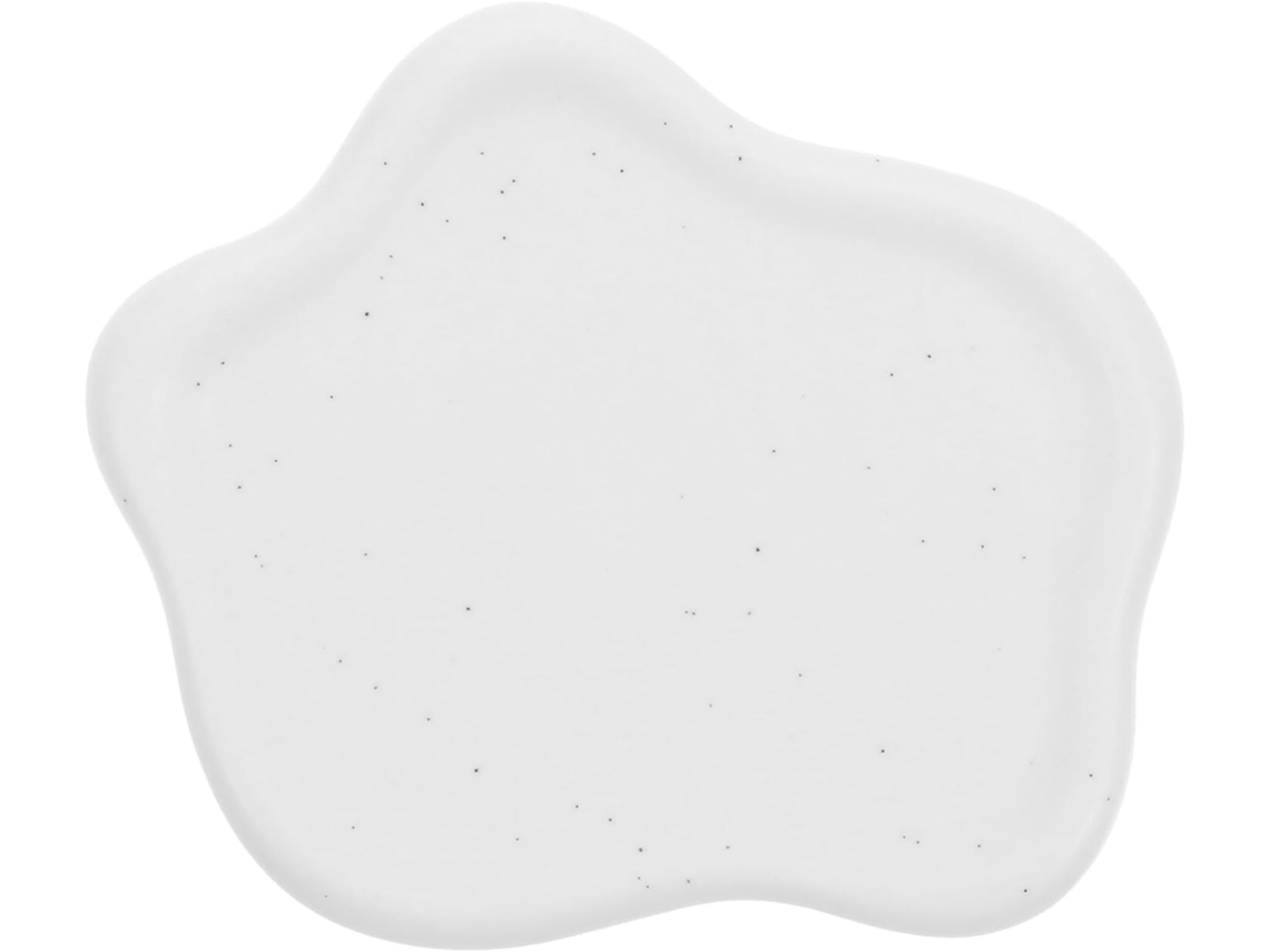 Bandeja Irregular Cerámica Blanca Joyas Llaves Anillos Organizador Decorativo Multifuncional Hogar Oficina