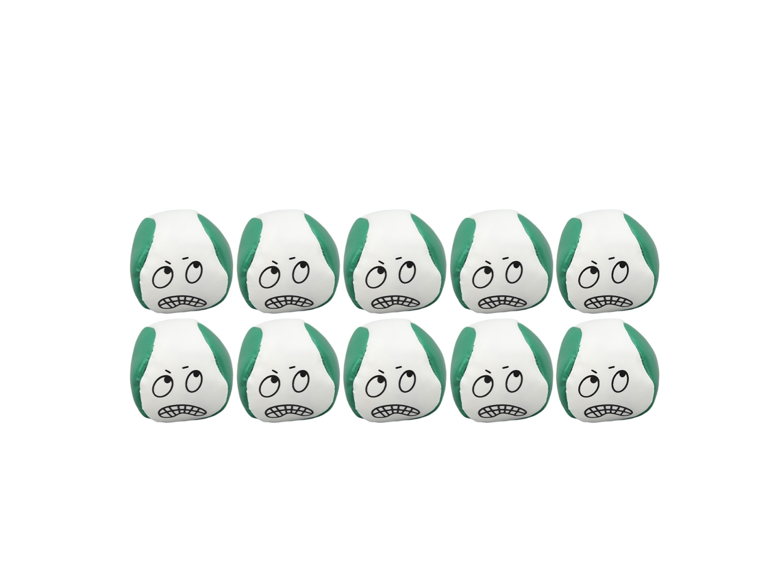 10 Bolsas De Feijão Com Padrões De Emoções Bonitas Para Jogos Ao Ar Livre Praia Cornhole Verde
