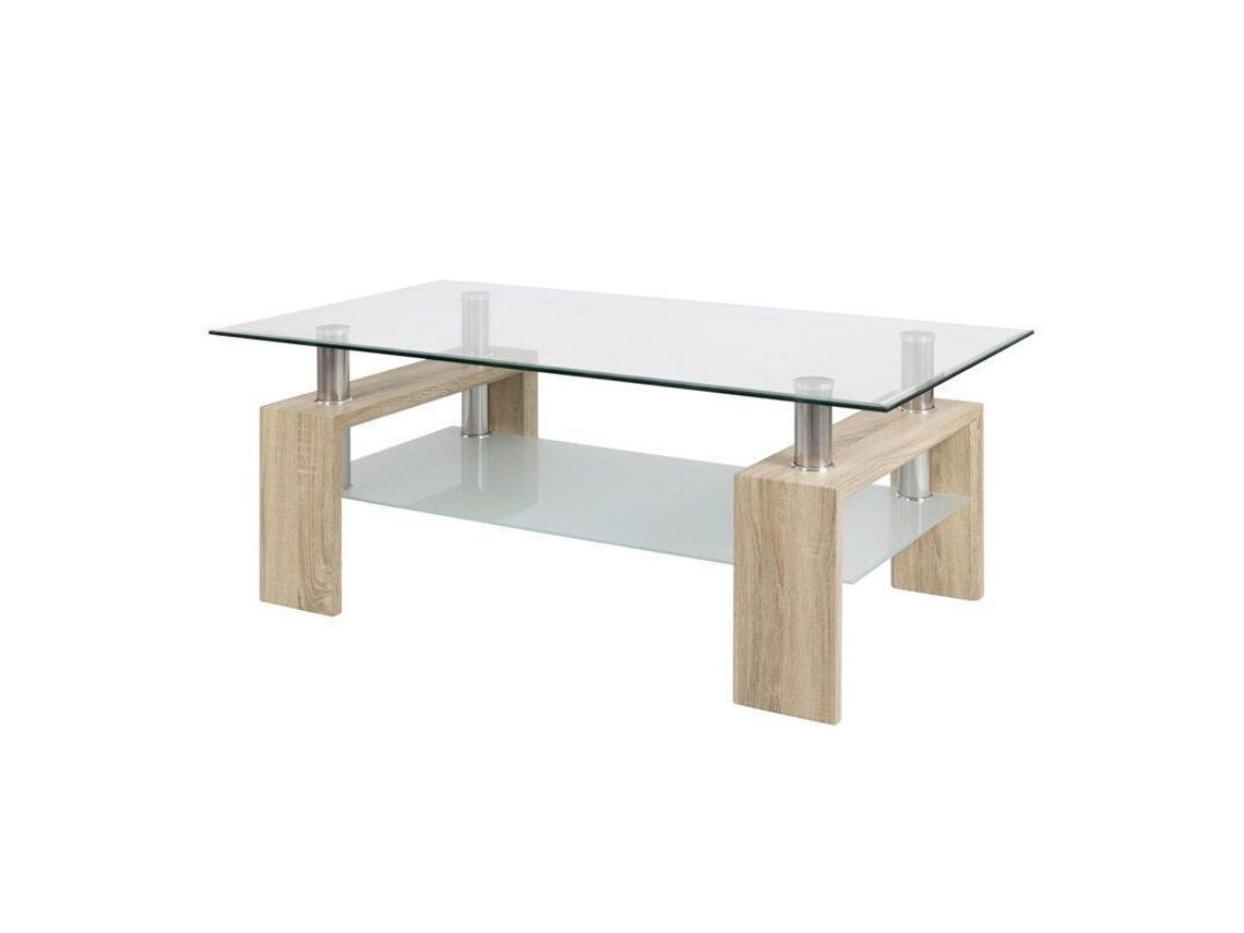 Mesa de Centro Missouri de Cristal Templado, Cambria 110x60 cm SALDOSYSTOCKS