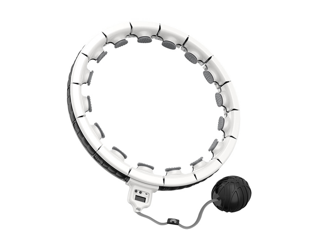 2026-aro De Ejercicio De Cintura Inteligente 16 Knots Ajustable Desmontable Para Adultos Pérdida De Peso Blanco