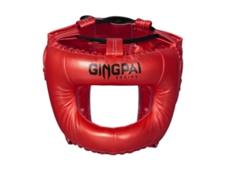 Casco rojo para boxeo Sanda y MMA que ofrece protección total para la nariz sin necesidad de gafas.