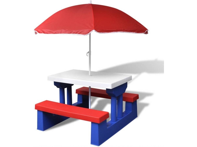 Mesa Jardin VIDAXL Multicolor Plástico (67x41x47 cm)